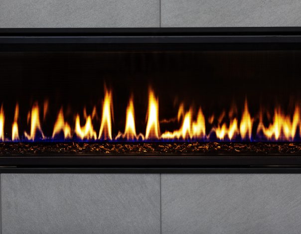 Modern gas fireplace